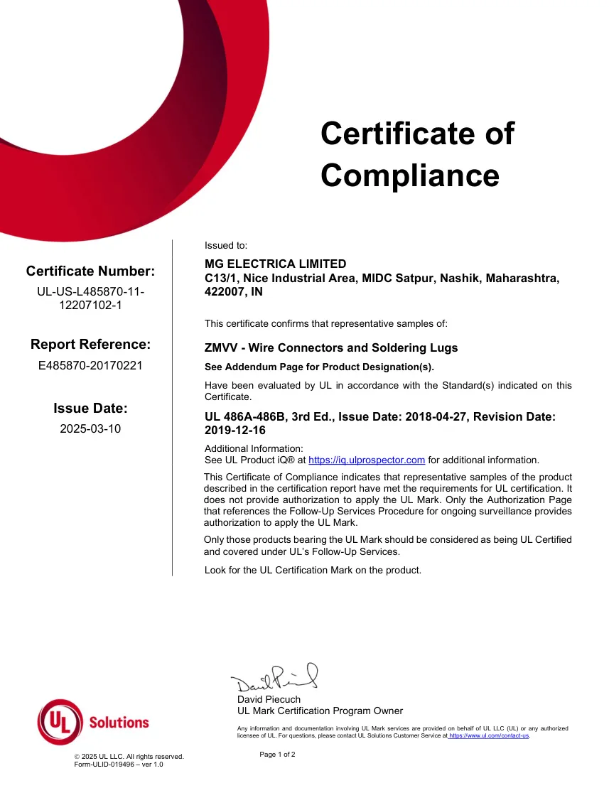 UL Certificate
