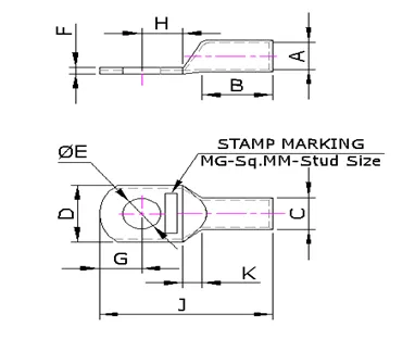 Copper Light Duty Tubular Terminal Ends (MGCUS Series) — Copper, Indian Standards — alternate view