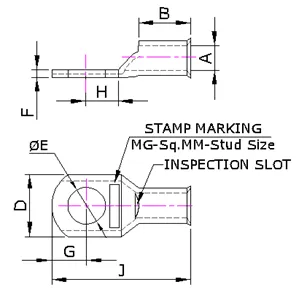Copper Cable Terminal Ends Bell Mouth as per Australian Standards — Copper, AS/NZ Standards — alternate view