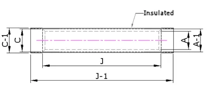 Copper Tubular In-Line Connector Insulated (MGICI Series) — Copper, Indian Standards — alternate view