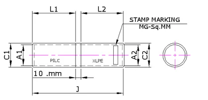 Copper PILC to XLPE Transition Ferrule (MGCTF Series) — Copper, Indian Standards — alternate view
