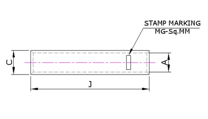 Copper In-Line Connector — Copper, IEC 61238/BS Standards — alternate view