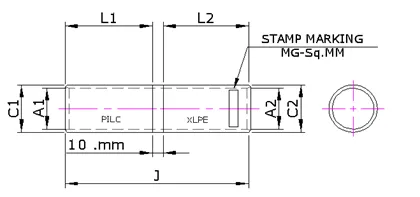 Aluminum PILC To XLPE Transition Ferrule (MGATF Series) — Aluminium, Indian Standards — alternate view