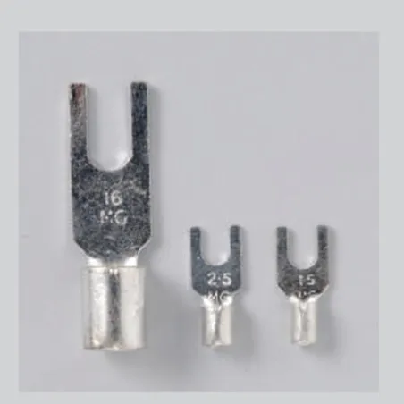 Copper Fork type non-Insulated terminal (MGF Series) — Copper, Indian Standards