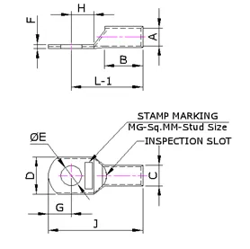 Copper Tubular Terminal Ends for XLPE Cables (MGCUS Series) — Copper, Indian Standards — alternate view