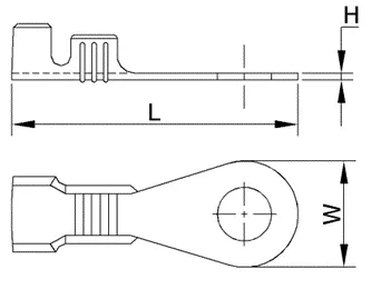 Ring & Fork - A — Brass, Indian Standards — alternate view