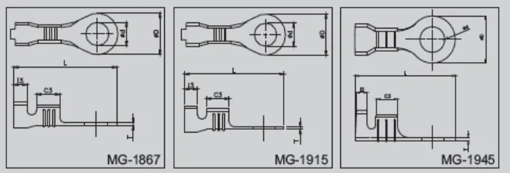 Ring & Fork - A & B — Brass, Indian Standards — alternate view
