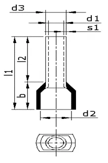Copper Twin End Sealing Ferrules with Insulation (as per DIN - 46228) — Copper, DIN Standards — alternate view