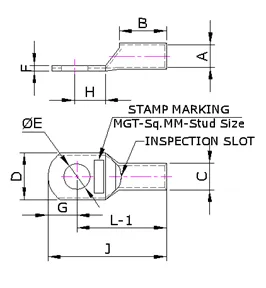 Copper Tubular Terminal Ends with Inspection Slot BS 4579 (MGT Series) — Copper, IEC 61238/BS Standards — alternate view