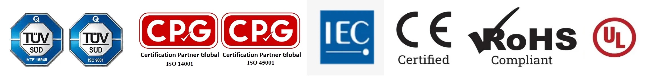 Tested and certified products — in-house electrical, mechanical and chemical testing